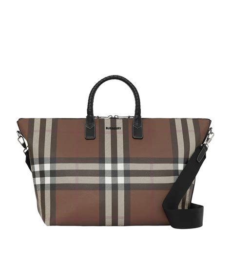 burberry check holdall|burberry signature handbags men.